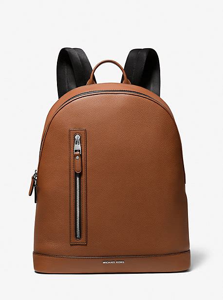 hudson leather backpack michael kors|Hudson Slim Pebbled Leather Backpack .